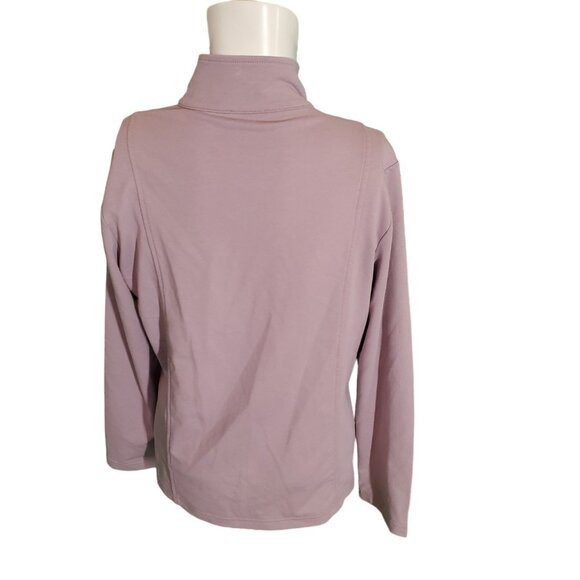 Women's Soft Lavender Jersey Activwear Loungewear Jacket sz M - Picture 3 of 4